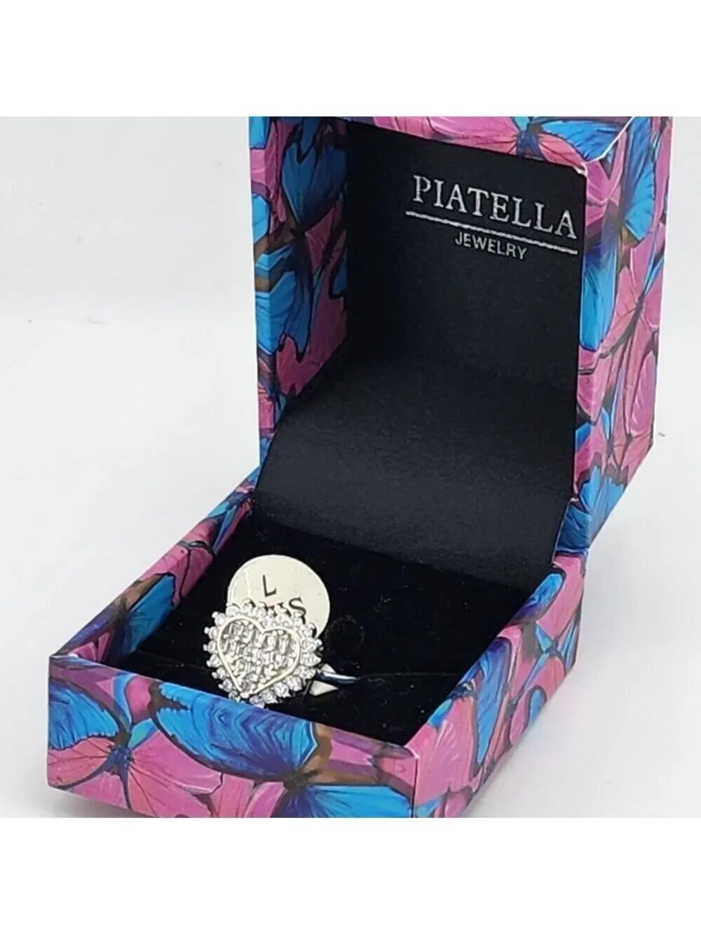 Brand New Gold Plated Heart Cz Stones Ring